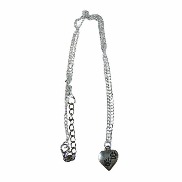 Paw prints on my heart necklace 1701 - Picture 3 of 6